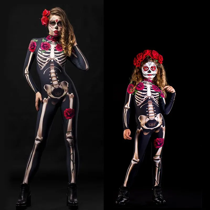 Rose Skeleton Adult Kids Scary - огляд і ціна Romper Onesie Baby