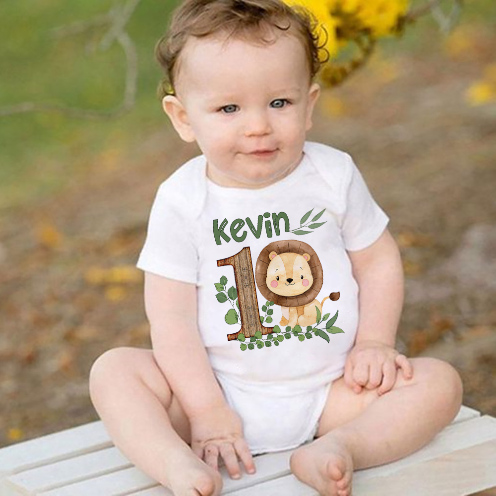 Personalised Safari Animal wit - огляд і ціна Baby Clothing Name